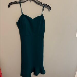 Dark Green Spaghetti Strap Dress